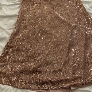 Beautiful champagne/ gold colored LOFT sequin skirt size 20